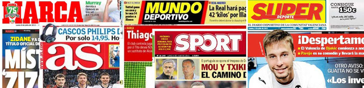 Cuadro cabeceras deportivas